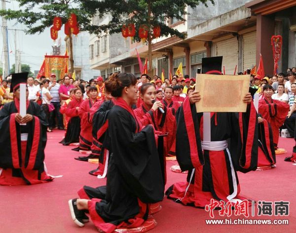 海南澄迈县祭祀妈祖,吉礼祈福活动举行