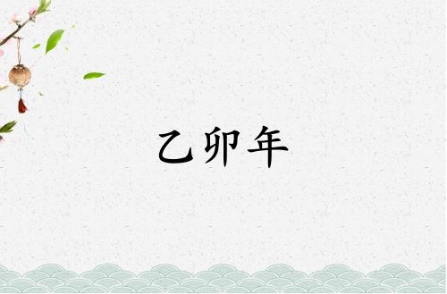 乙卯年是哪一年属什么属相