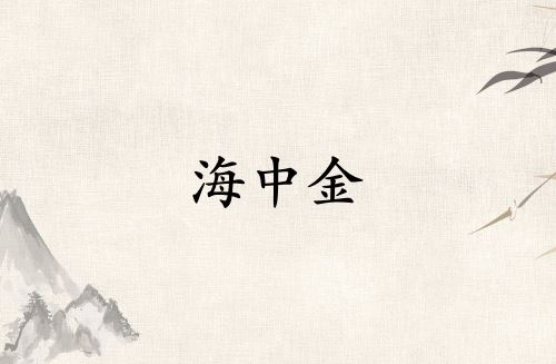 海中金是弱金仍是强金