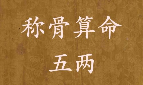 称骨测算五两男命女命解说具体