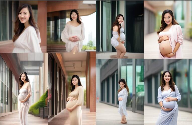 孕妈妈大肚照 怀孕1-40周的孕肚改变